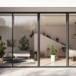 Duże okna tarasowe w nowoczesnym domu